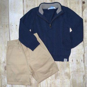Navy quarter zip sweater